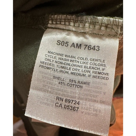 Columbia One Pocket Button Short Sleeve 100% Cotton Shirt Men's Green Size Med - Picture 9 of 9